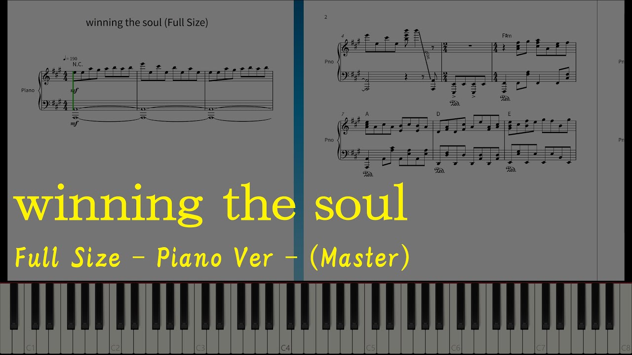 《ウマ娘》winning the soul【ピアノ楽譜】Full Size☆Master