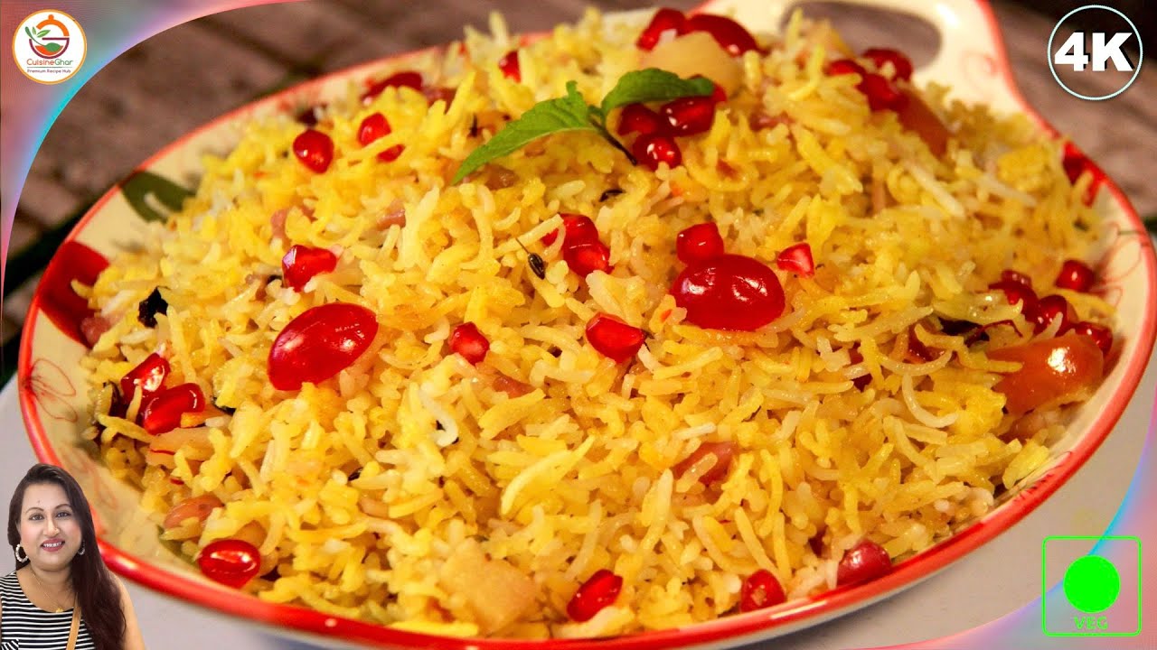কাশ্মীরি পোলাও | KASHMIRI PULAO Recipe in Bangla | Bengali Style Veg Pulao Recipe | Fruit Pulao | 4K