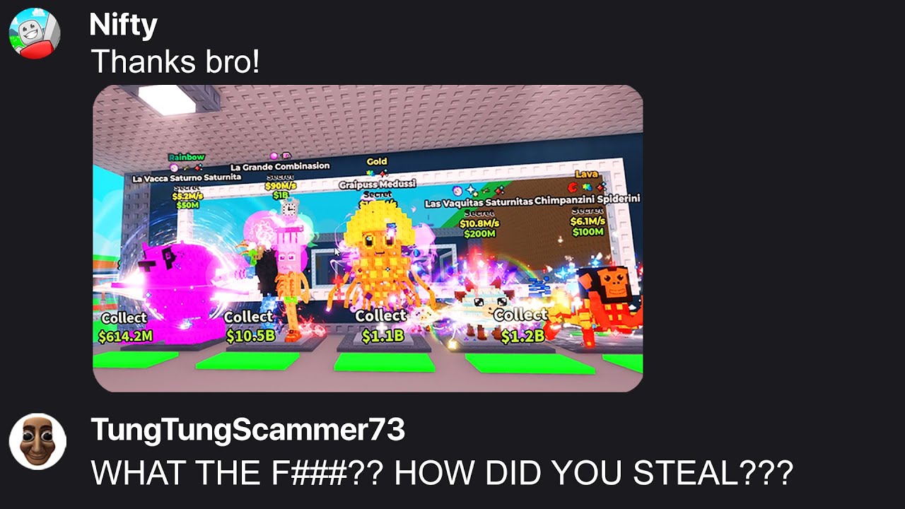 I Got Revenge On A Scammer In Steal A Brainrot