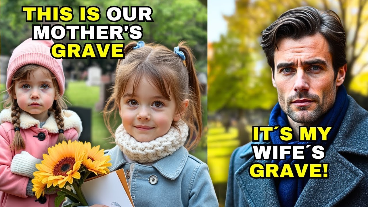 Poor twin girls beg millionaire to visit mom’s grave — he turns pale reading the tombstone
