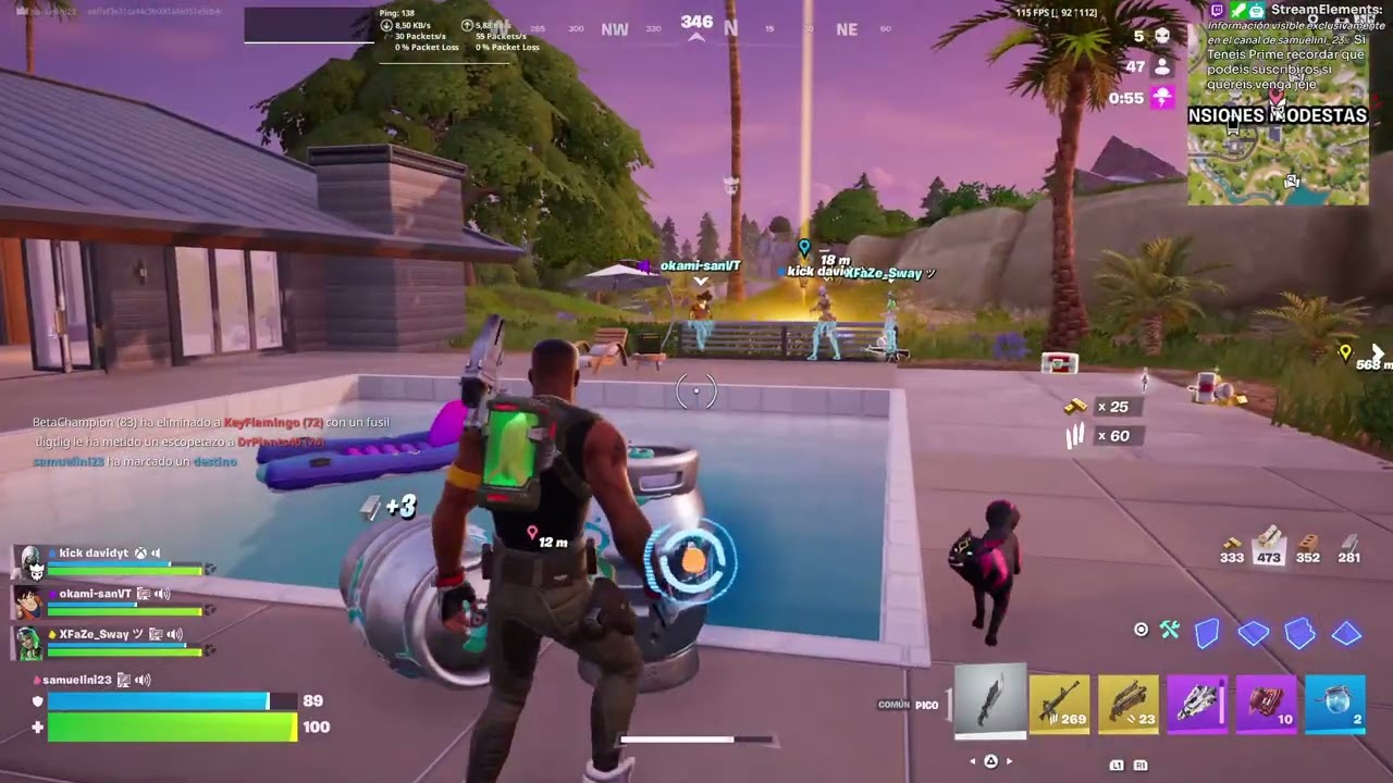 Samuelini23 en Fortnite CH7S1 #5 | Me Va Mal El Ping Por La Cara :)