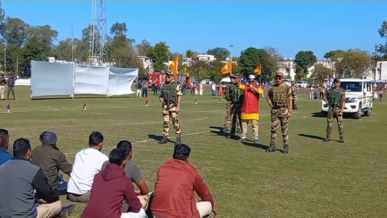 VIP SECRETARY DEMONSTRATION BY CISF 