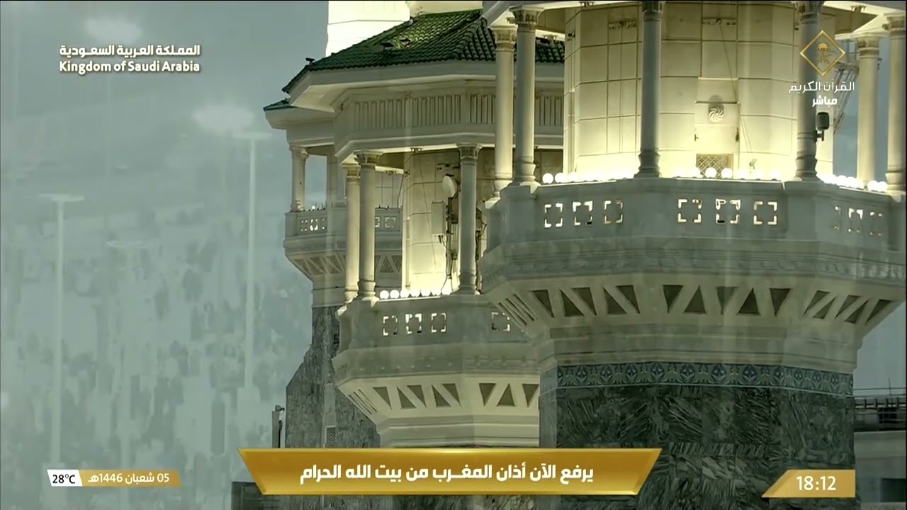 4th Feb 2025 Makkah Maghrib Adhaan Sheikh Hussain Shahat