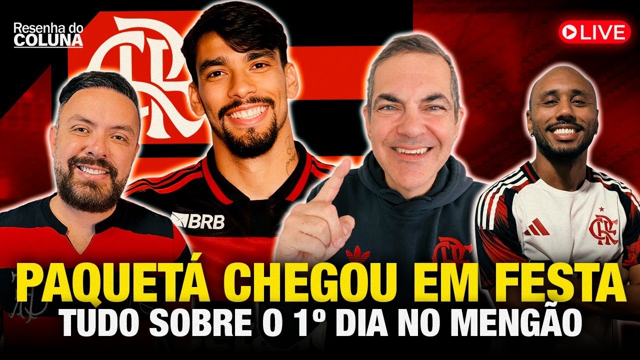 🔴 AO VIVO: Tudo do 1º dia de Paquetá no Flamengo | Chegada emocionante