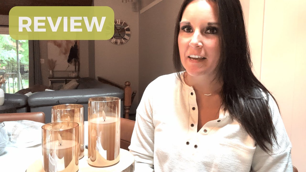 FULL DEMO: Eywamage Gold Glass Flameless Pillar Candles