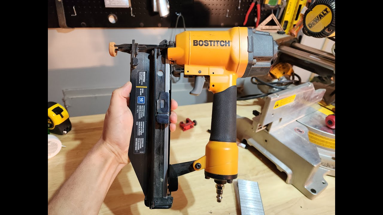 Основы работы с гвоздезабивным пистолетом Bostitch 16 Gauge SB-1664FN