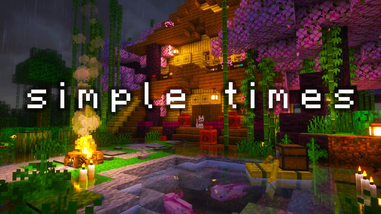 wish I could go back... ( minecraft music, rain & fire )