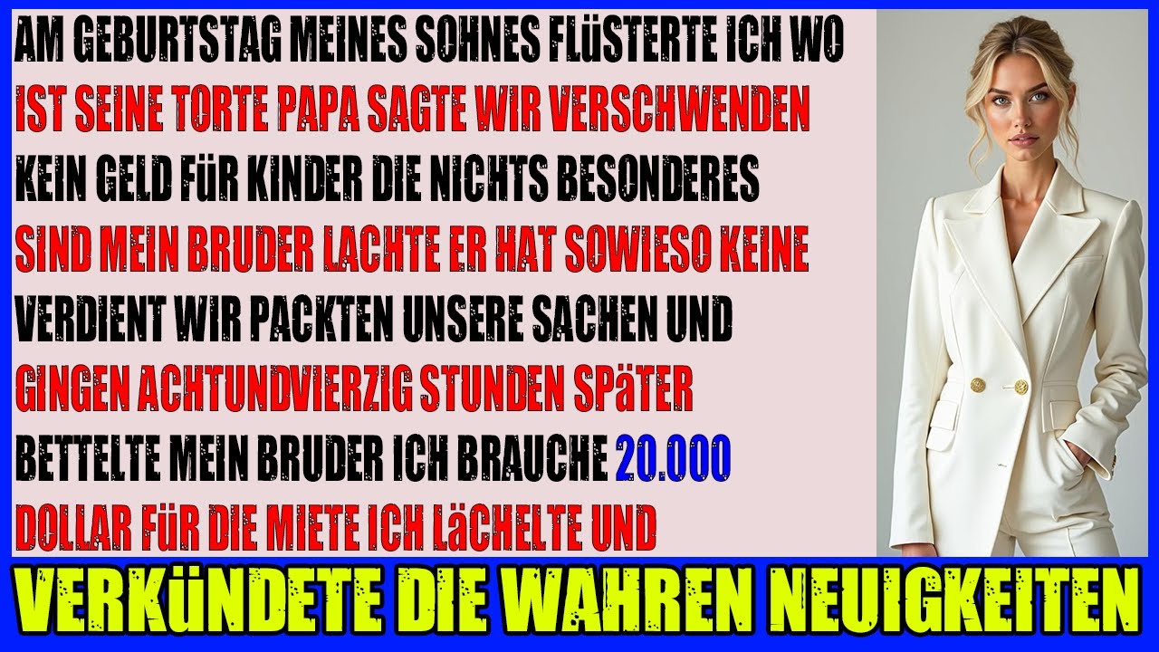 An seinem Geburtstag fragte ich nach dem Kuchen  Papas Antwort schockierte mich