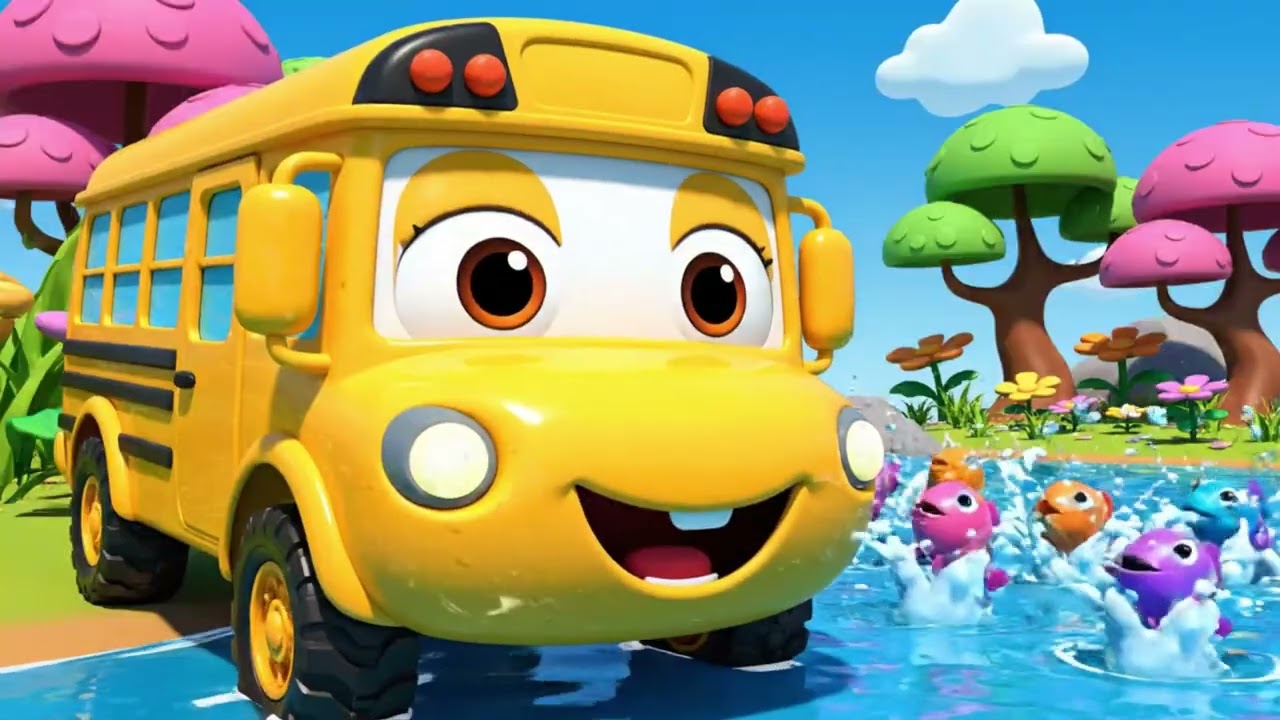 Jungle Animals Ride the Bus 🐯 | Wheels Go Round Song