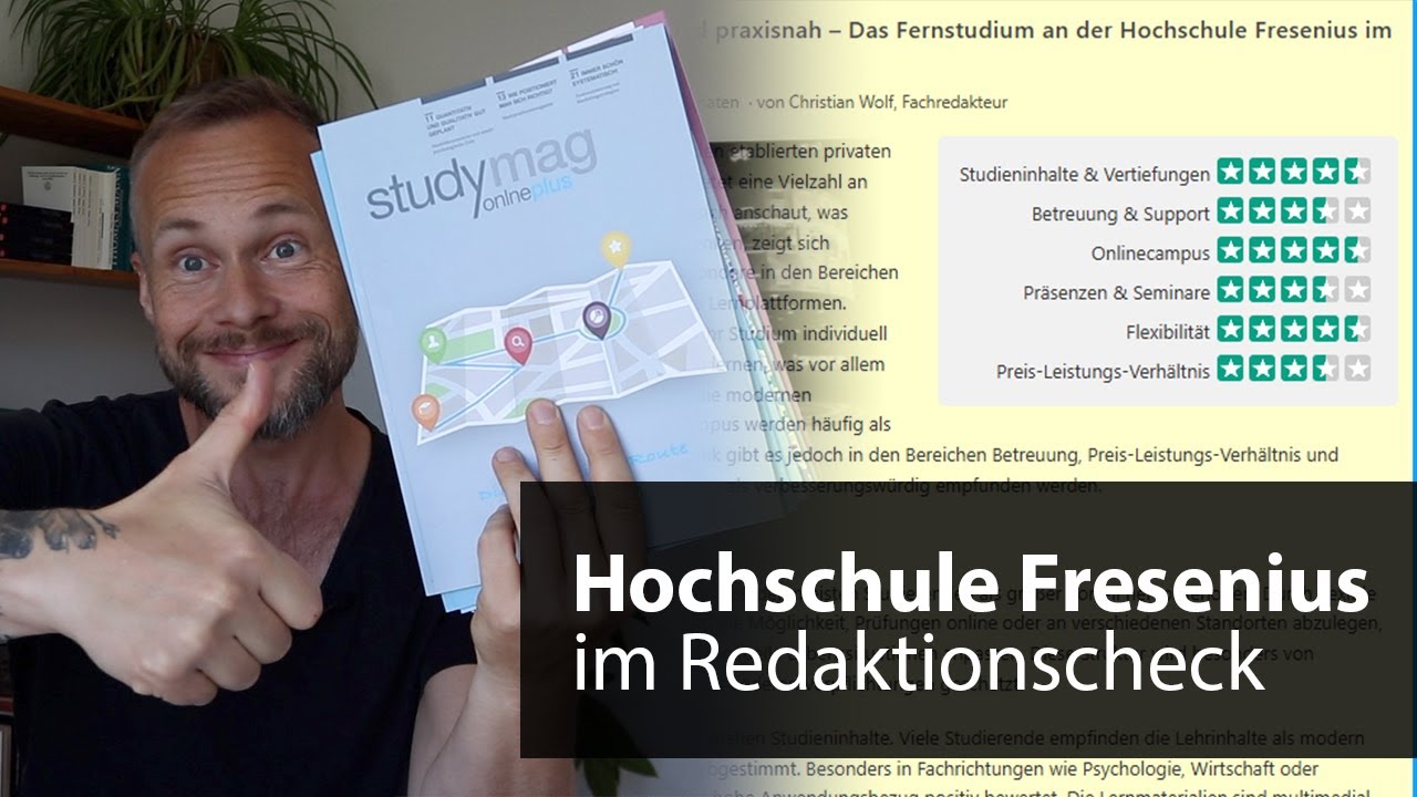 Ich bewerte die Hochschule Fresenius: Erfahrungen zur privaten FH & Onlineplus im Redaktionscheck
