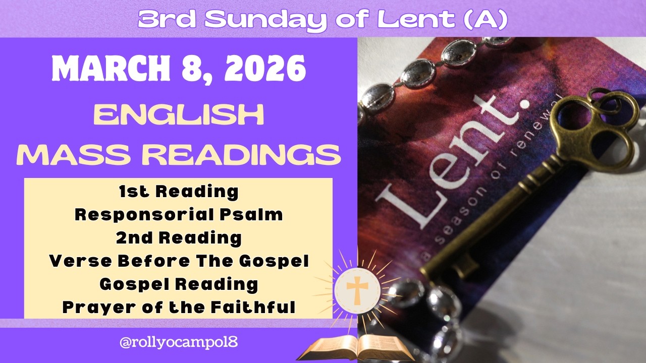 March 8, 2026 English Mass Readings | 3rd Sunday of Lent (A)