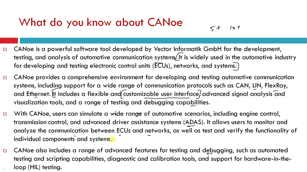 Interview QA on CANoe Tool