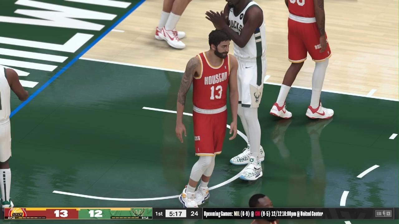 Giannis Antetokounmpo vs Hakeem Olajuwon 1st half 94 Rockets vs Bucks