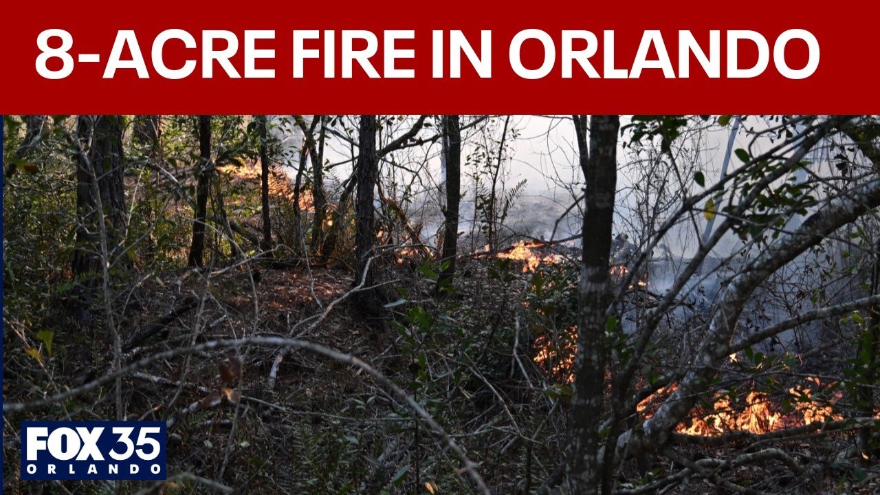 Orlando Fire Department fights 8-acre fire