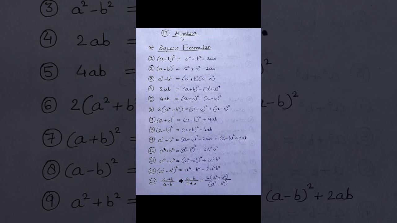 class 10 math ka formula