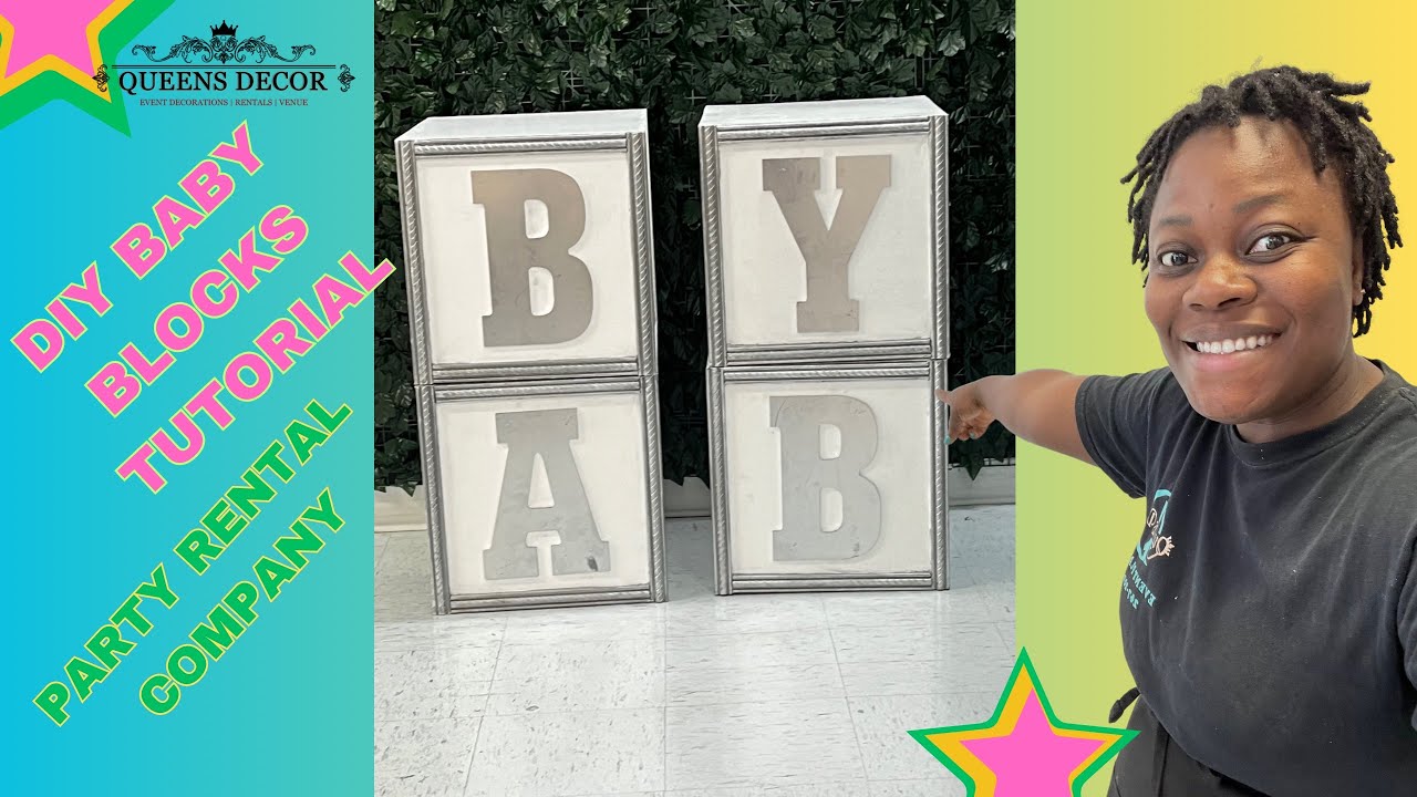 How To | DIY Baby Blocks| Party Props | Baby Shower | Wood Work | Event Planning | Party Rental