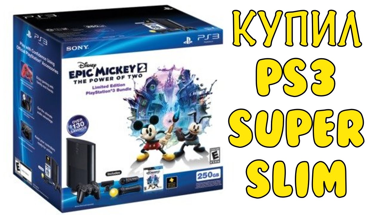 Купил Playstation 3 Super Slim Epic Mickey: Power of 2 Bundle | Распаковка, Мини-Обзор