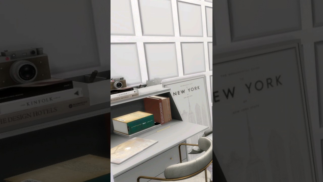 White Apartment | Study Area | The Sims 4  