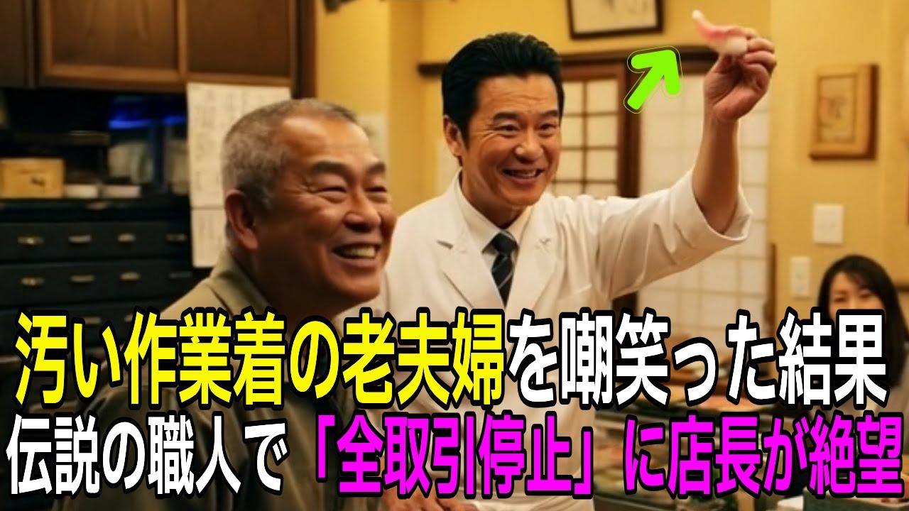 「そんなボロ服で」高級寿司店で嘲笑された老夫婦。「今後お取引できません」店長が絶句した衝撃の理由【感動する話】【朗読】