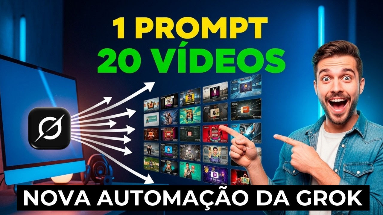 Vídeos em Massa na GROK - Automação grátis (100% Automático)