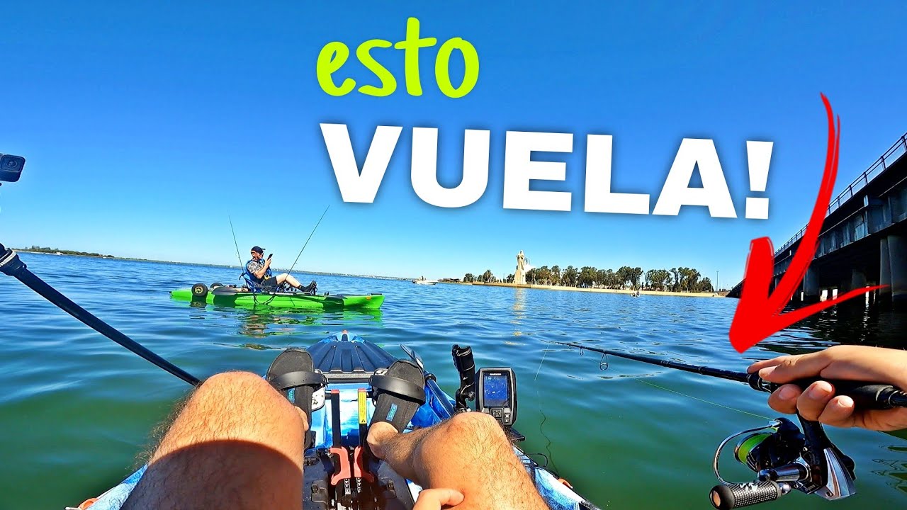 PESCANDO por primera vez en KAYAK CON MOTOR 🚀 Galaxy wildcat + 3LI 🚀
