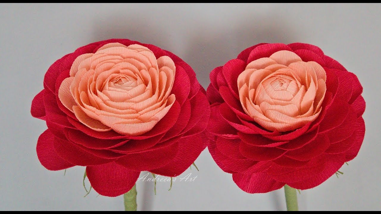 Cum sa faci flori de hartie spectaculoase USOR DE FACUT DIY Giant crepe paper flowers