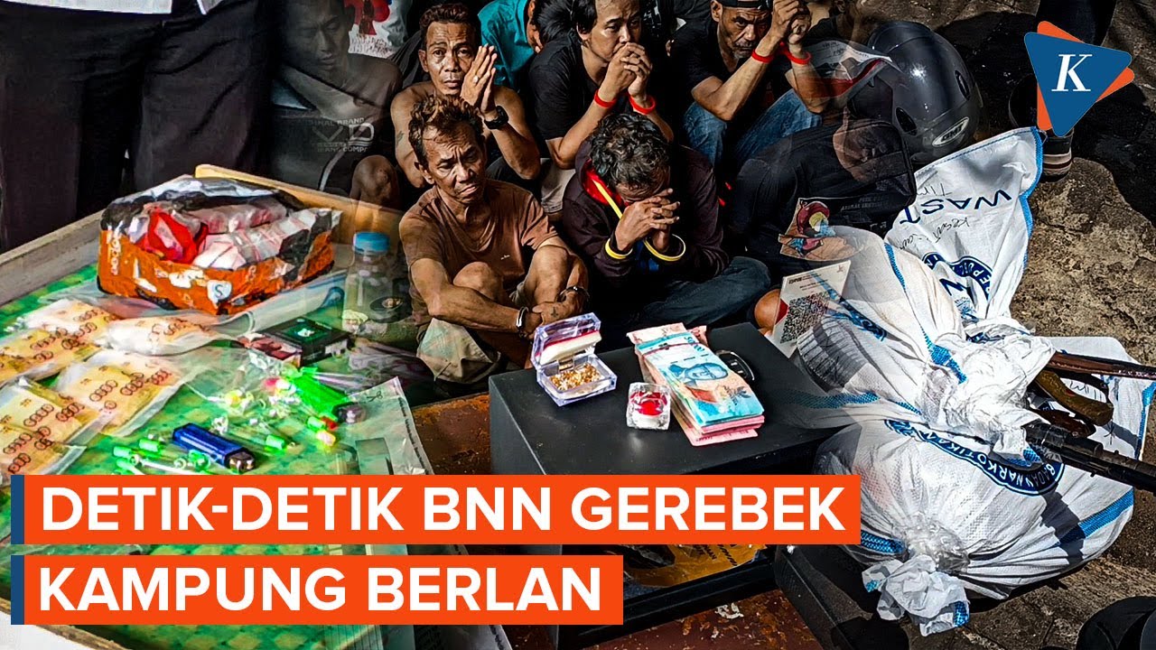 Momen BNN Gerebek Kampung Berlan Jakarta Timur