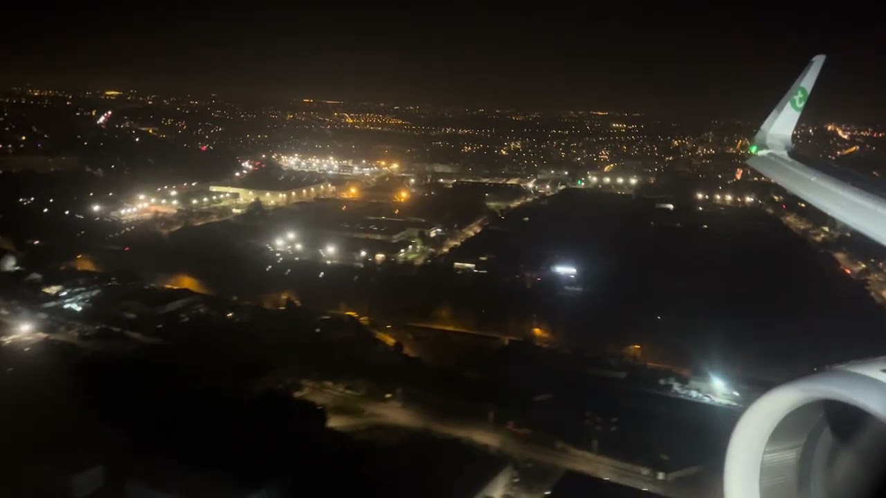 Transavia France Airbus A320neo Night Landing Paris Orly Runway 06