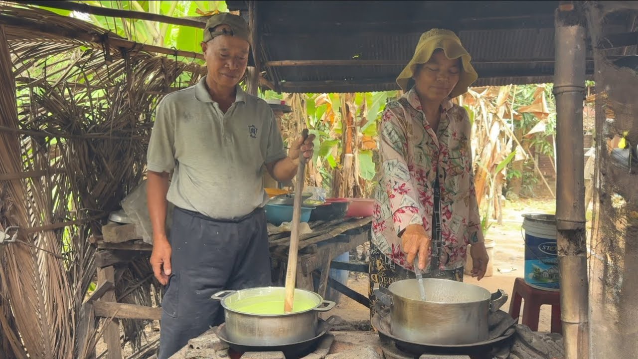 Street Food Cooking in The Village , Siem Reap Province, Cambodia