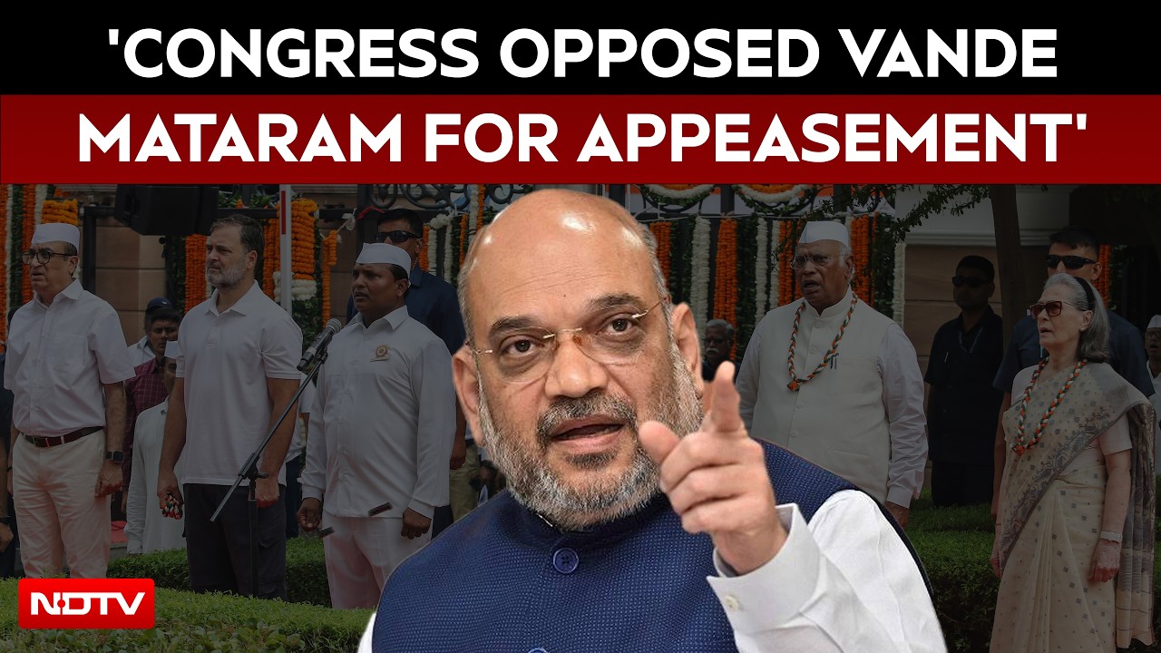 Amit Shah News | 'Congress Opposed Vande Mataram In 1937 For Appeasement': Amit Shah Launches Attack