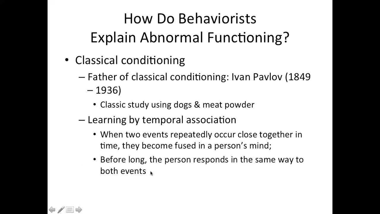 Understanding Models of Abnormality- Behavioral Factors and Treatment