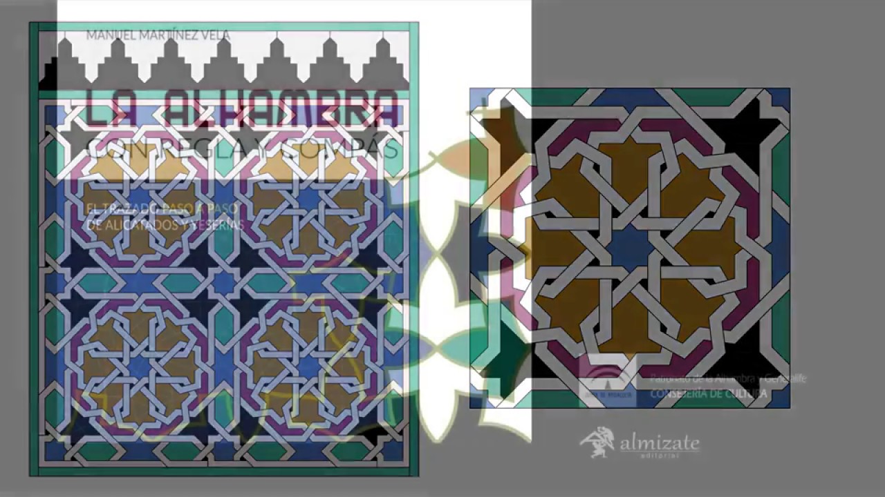 Trazado paso a paso de un alicatado de la Alhambra  Torre de la Cautiva