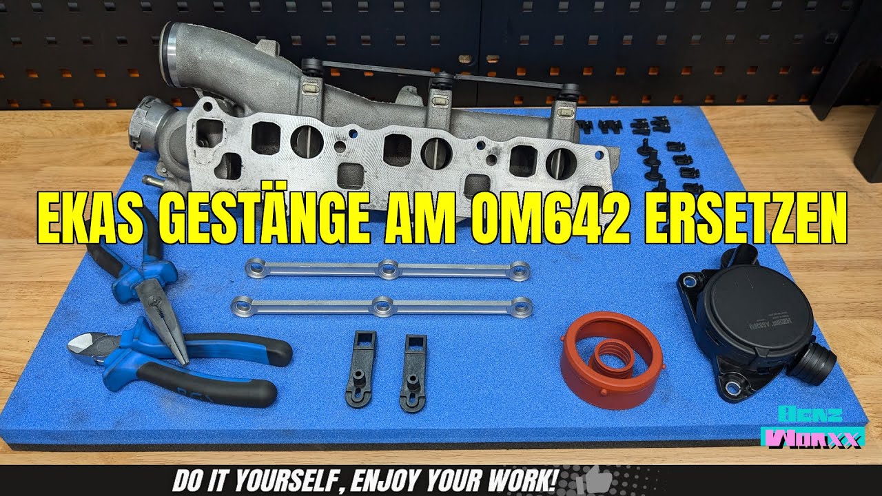 Replace the intake manifold swirl flaps and connecting rods on the OM642 3.0L V6 diesel