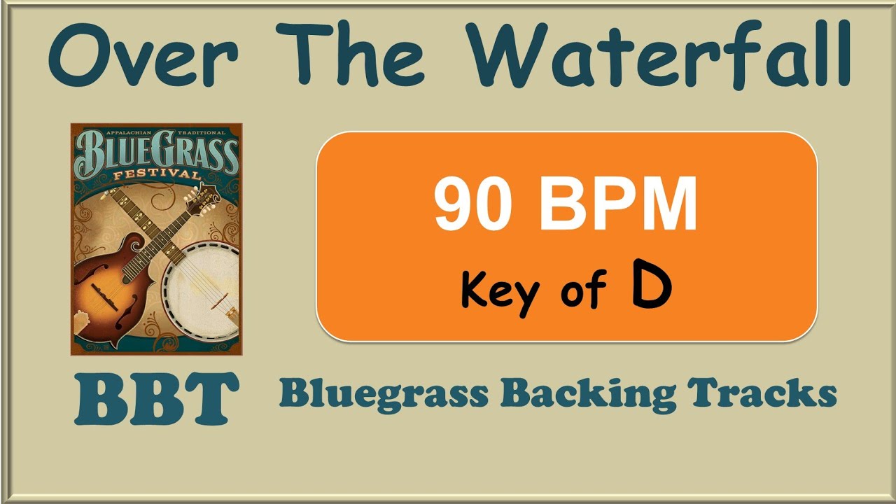 Over The Waterfall bluegrass backing track 90 BPM