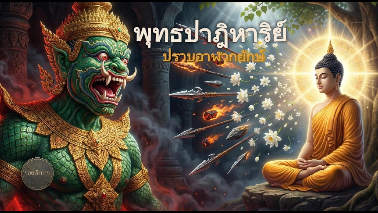 [พุทธปาฏิหาริย์] ปราบอาฬวกยักษ์ : มหาศึกอาวุธ 9 ประการ และพลังแห่งขันติ (พาหุง บทที่ 2)