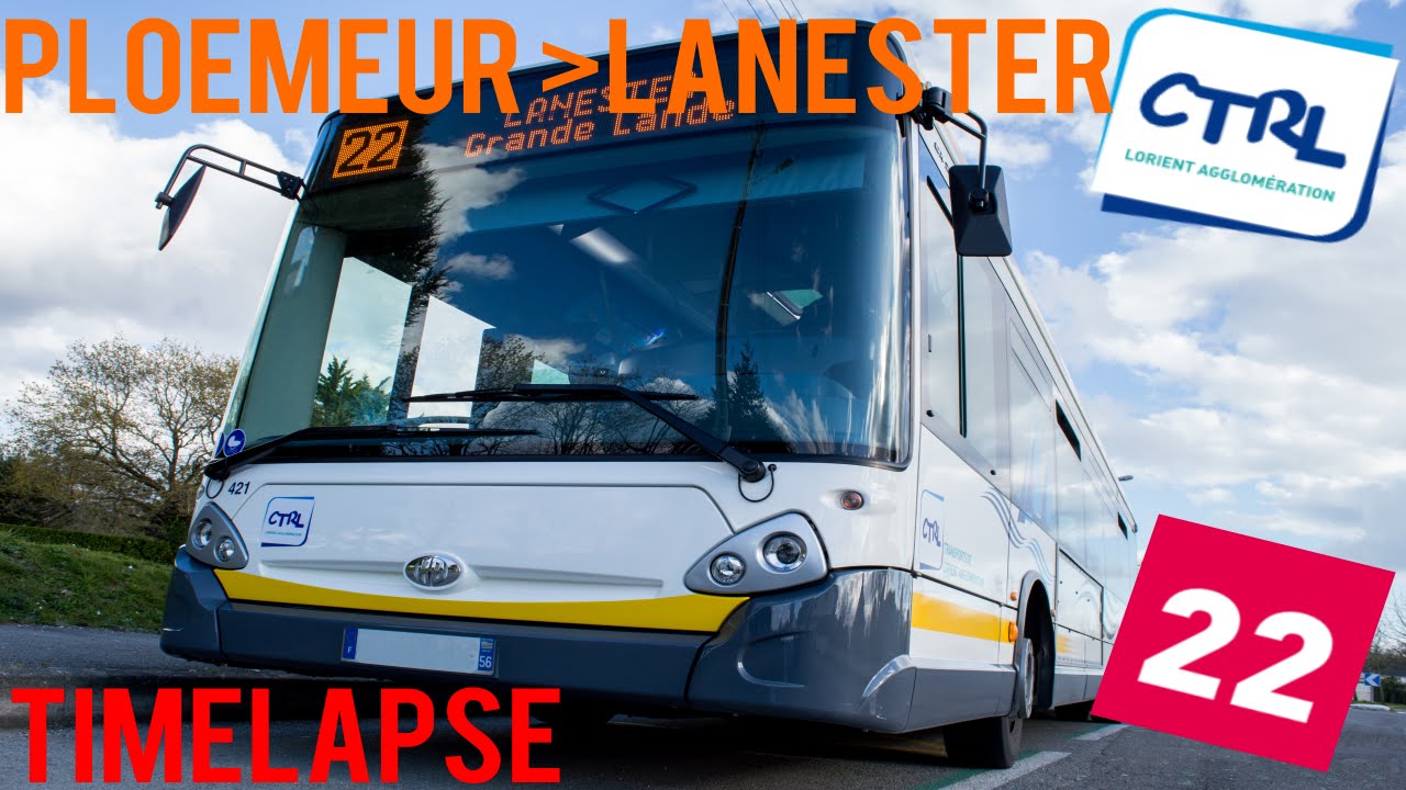 [TIMELAPSE] Ligne 22 - Ploemeur Châtaigneraie - Lanester Grande Lande