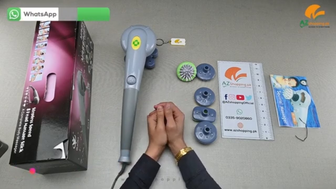 8 in 1 Magic Massager with Pointed Stick, Softest Brush, Golden Needle, Gem Contour – Model: BLD-999