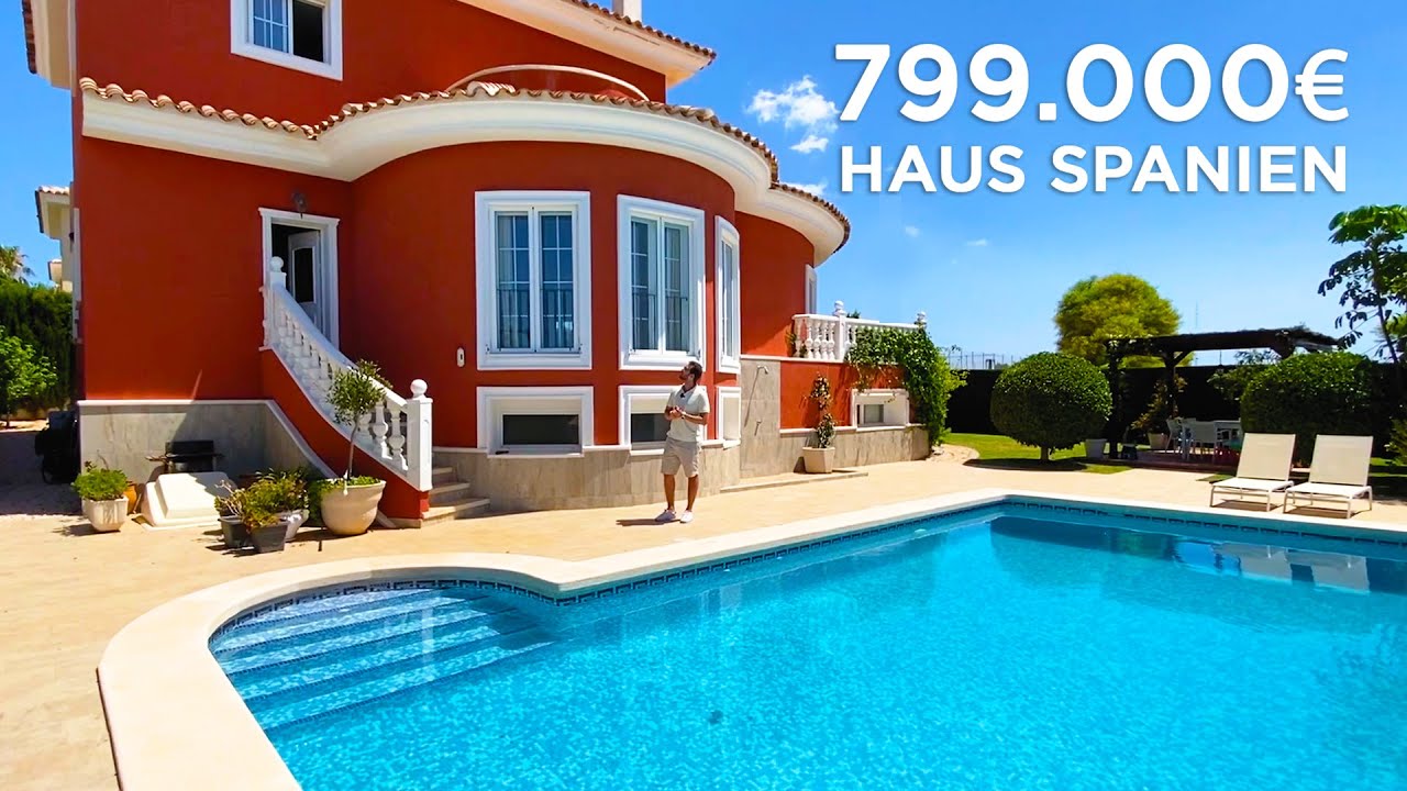 Haus Spanien 🏡🌞 Haus kaufen in Spanien mit schönem Garten und Schwimmbad