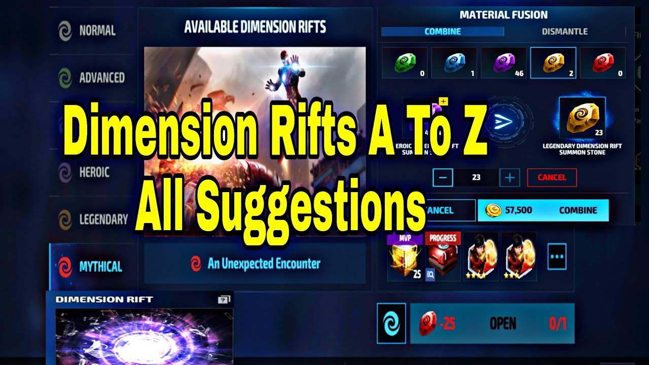 Dimension Rifts Guide And important information On Dimension Rifts For F2p - Marvel Future Fight