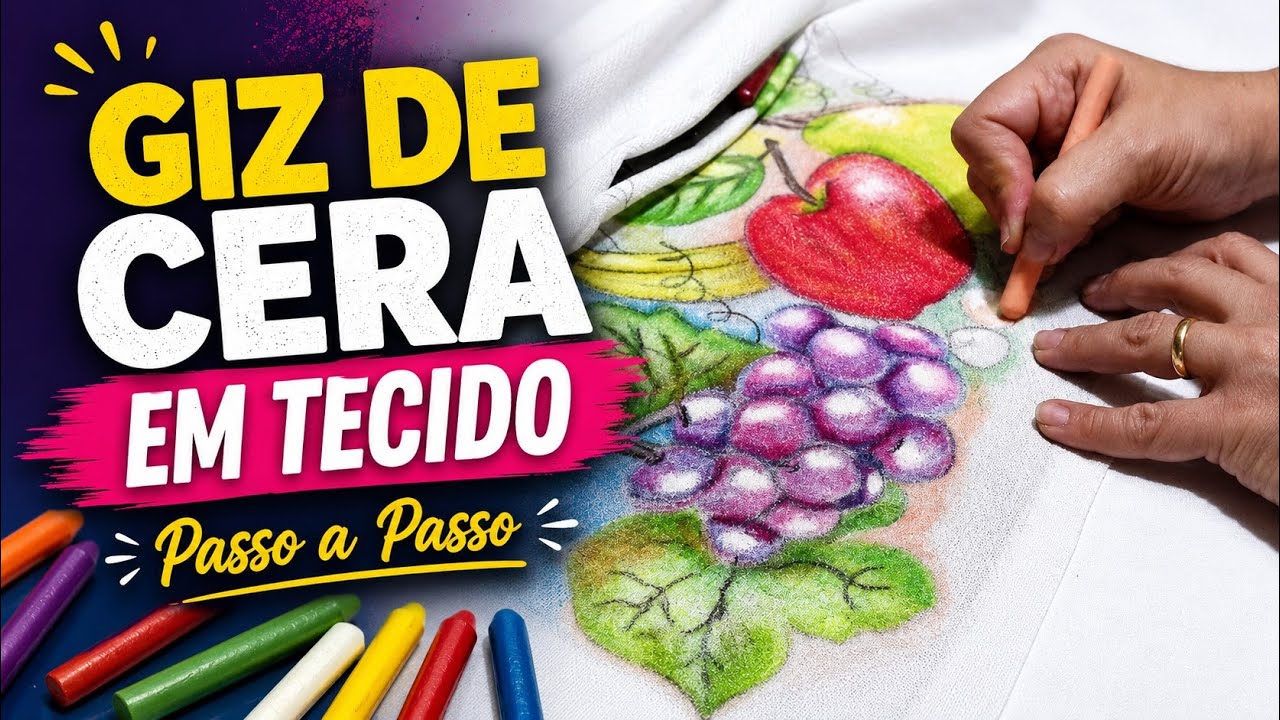 Pintura com Giz de Cera em Tecido/Natureza Morta - Última Parte