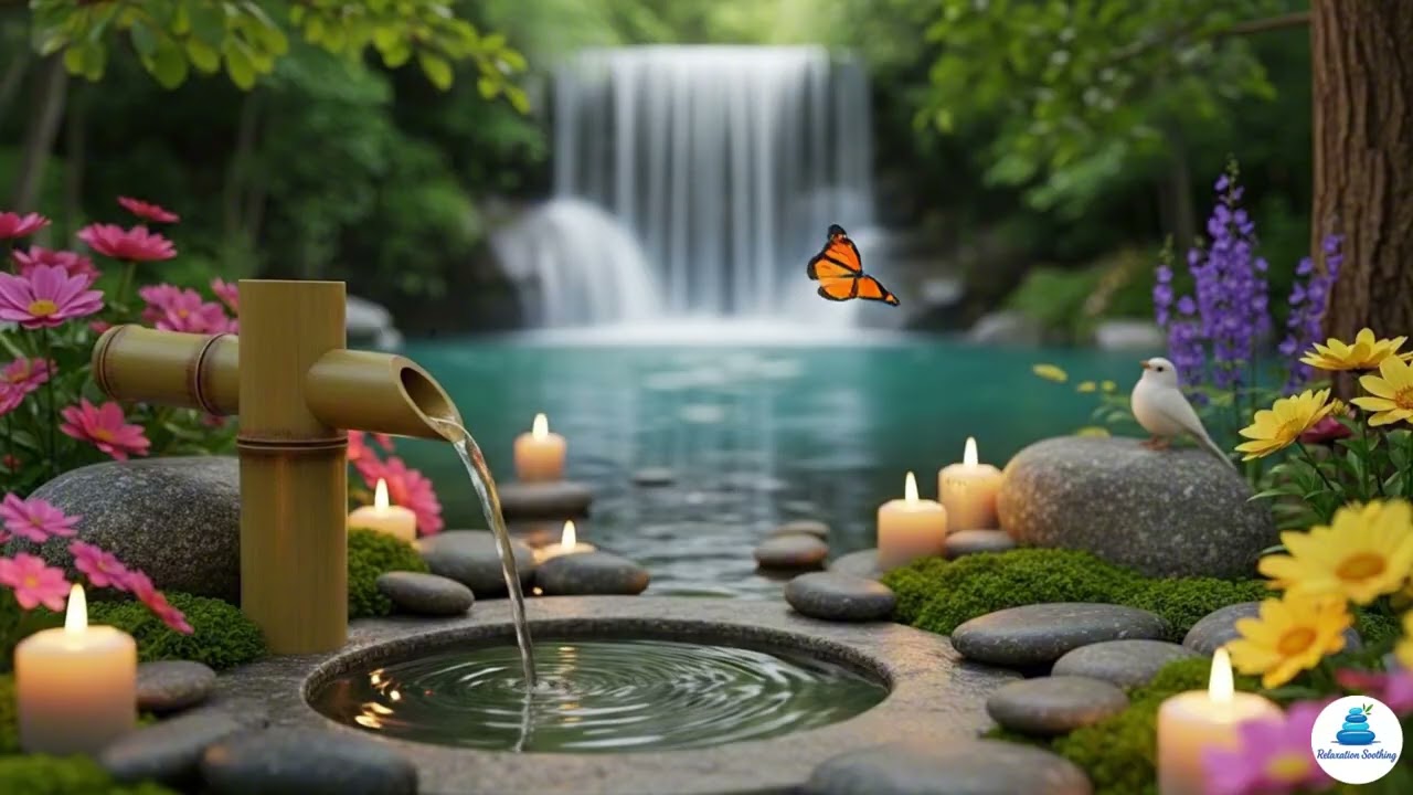 Relaxing Piano with Flowing Water 🌿 Inner Peace & Stress Relief, Calm Anxiety & Sleep Fast