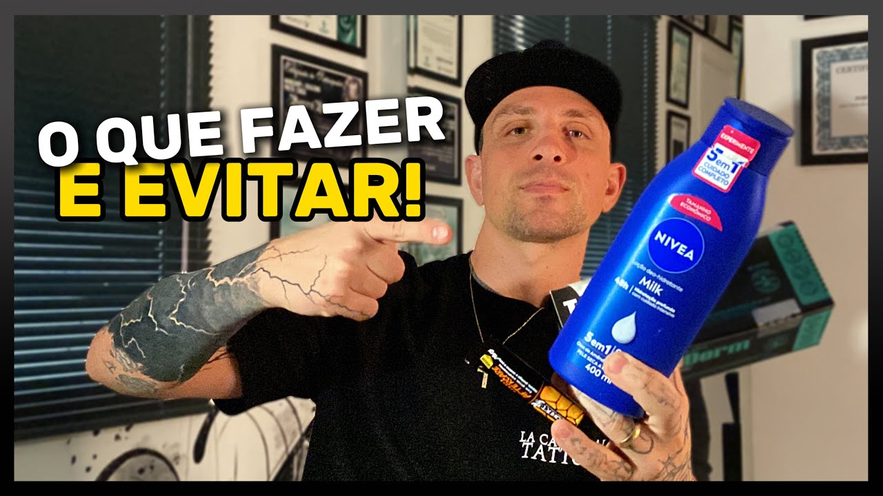 TATUAGEM CICATRIZANDO? GUIA COMPLETO DE CUIDADOS PÓS-TATTOO!