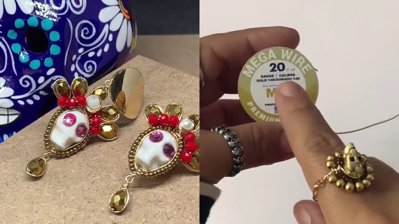 Aretes catrina #diademuertos #halloween #aretes #calavera