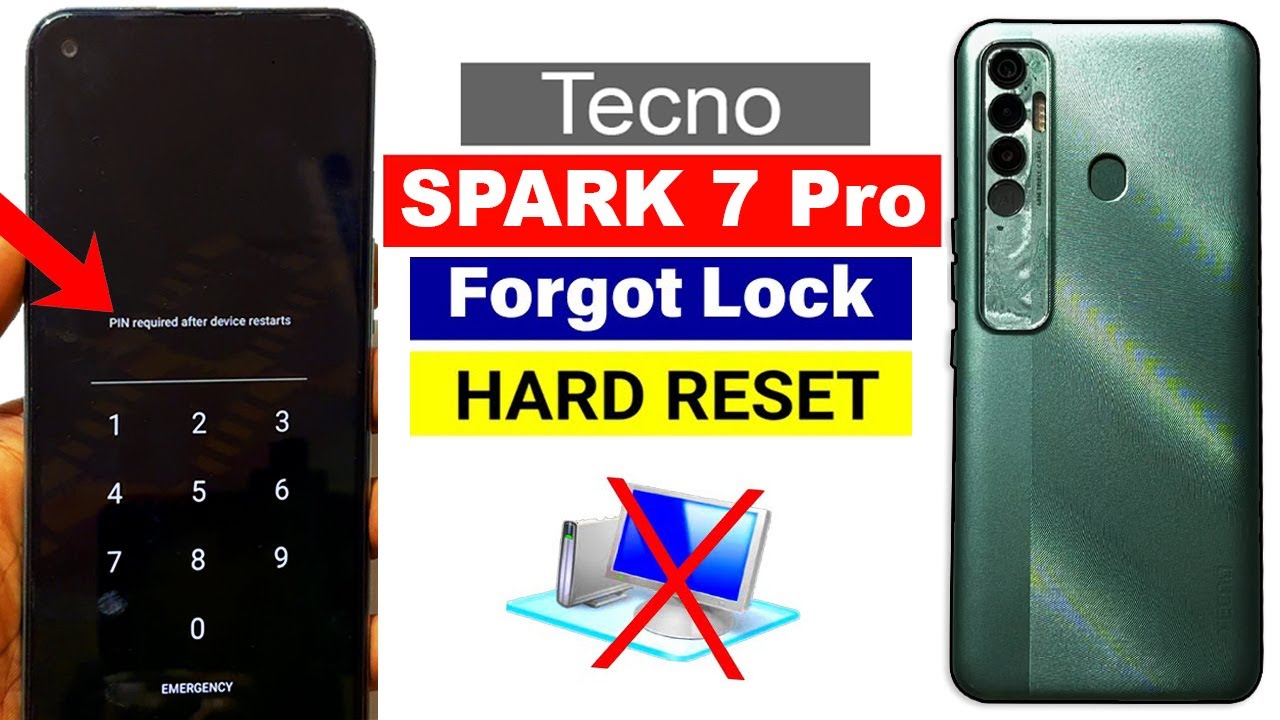 Tecno SPARK 7 Pro (KF8) : Hard Reset | Forgot Password | Screen Unlock 🔓 🔓🔓