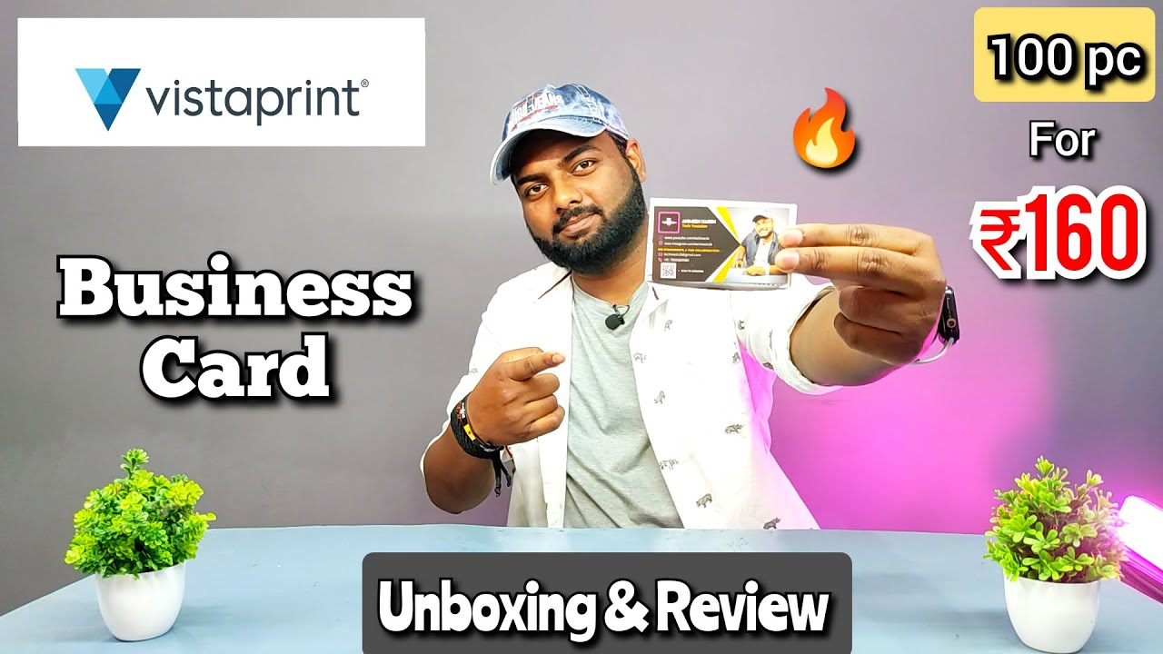 Vistaprint Business Cards | 100 cards @ ₹160 😲 | Unboxing and Review 😍🔥
