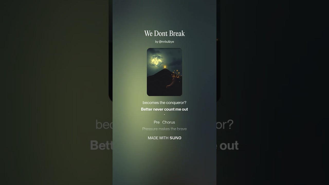 We Won't Break Lyric Video #musicvideo #lyrics #audio #official #cover 