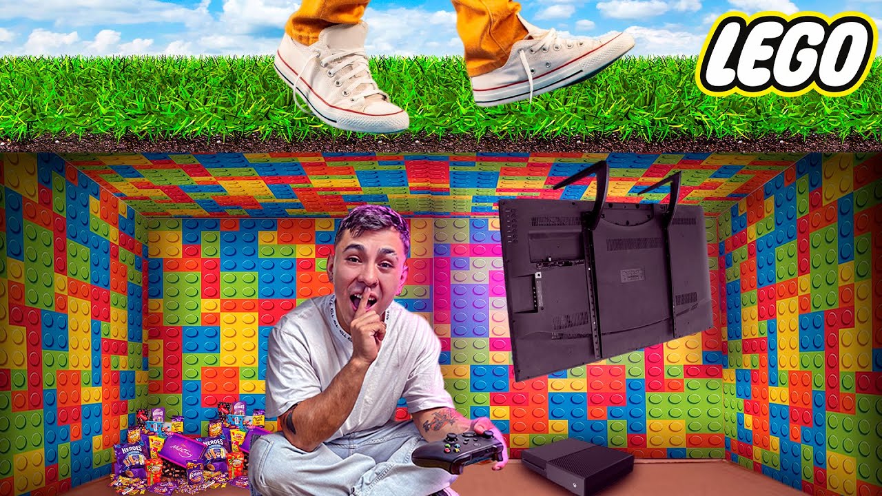 CONSTRUÍ un BUNKER  SECRETO  de LEGO en CASA de MI AMIGO