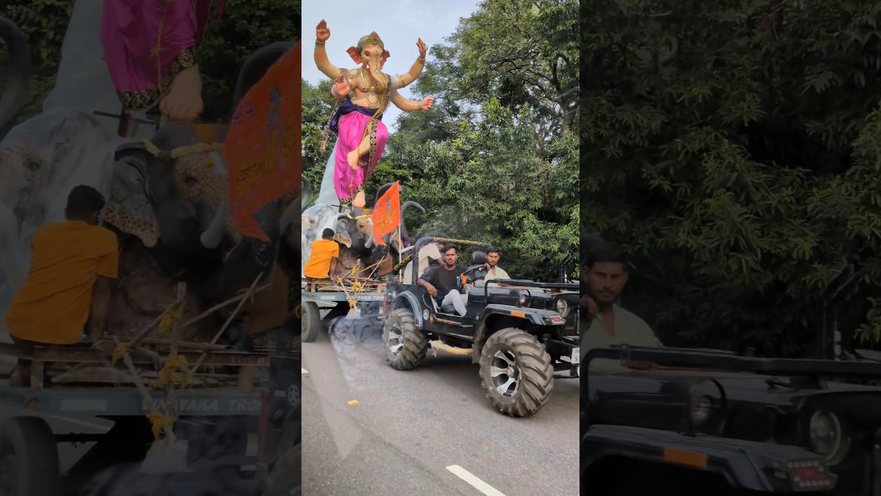 Bada Ganesh on the Way 🙏🙏 #ganesh #ganeshchaturthi #vinayakachavithi #devotional #trending #shorts