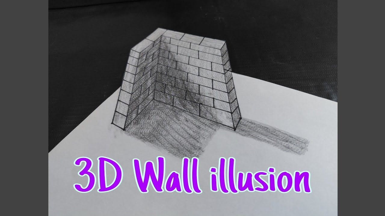 3D Wall Drawing || Illusion Drawing 