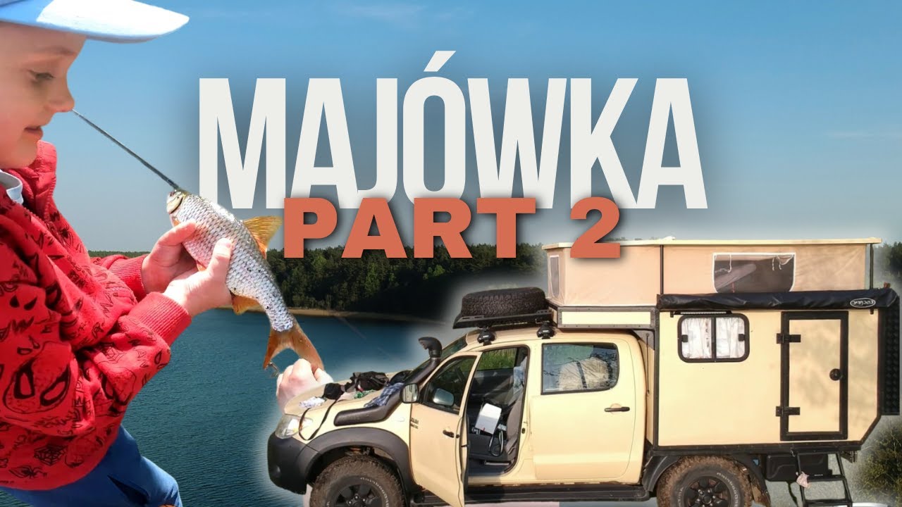 Przez Polskę kamperem wyprawowym 4x4| Jeziora dla każdego| Wędkarska przygoda dzieci i biwak w lesie
